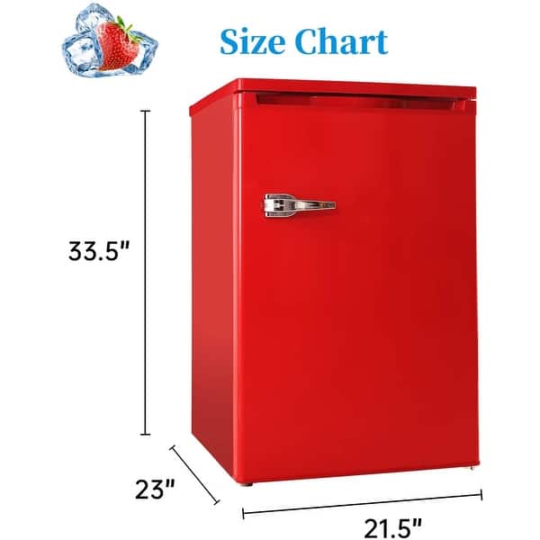 dimension image slide 0 of 3, 3.0 Cu.ft Compact Upright Freezer, Mini Freezer with Single