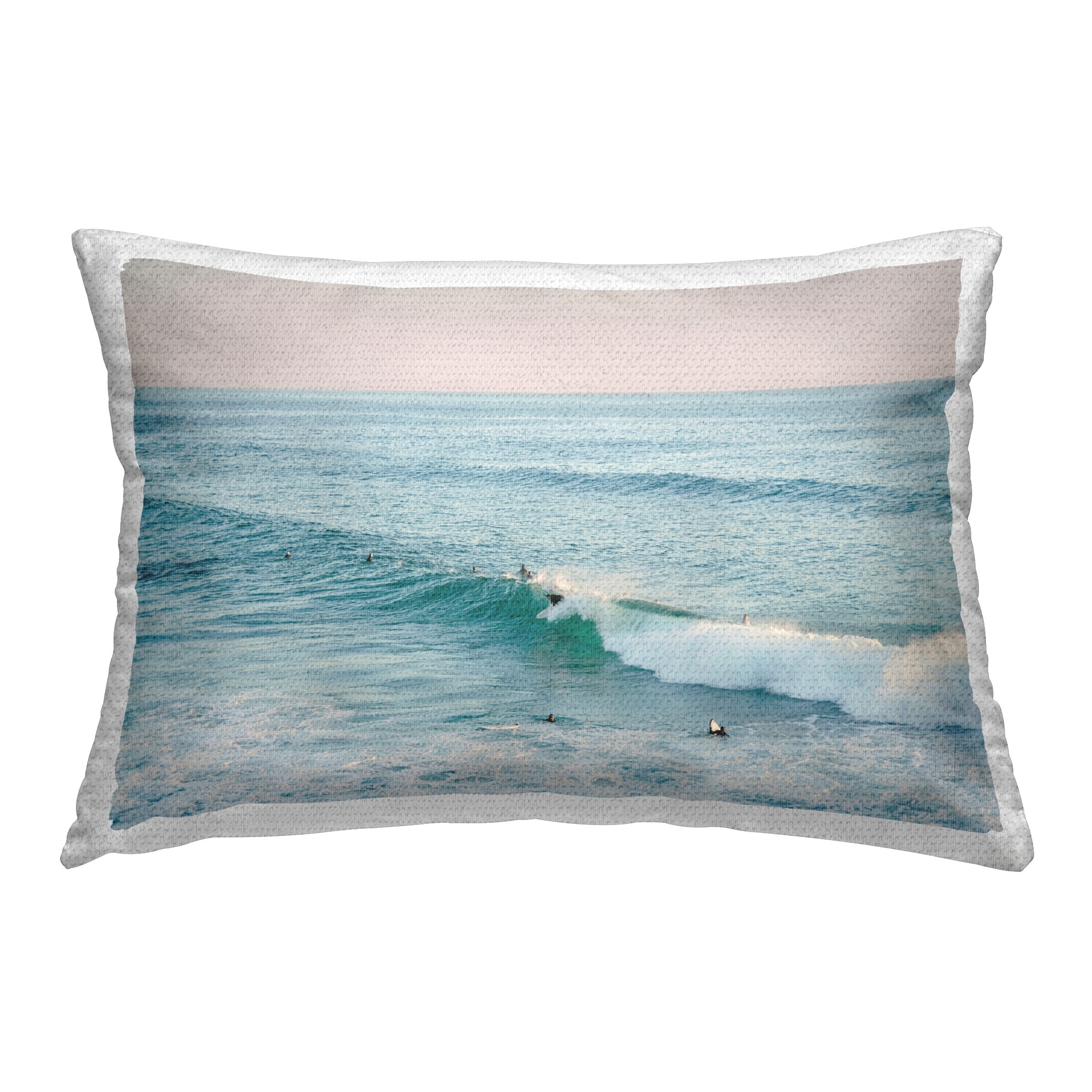 Stupell Surfing Wave Crest Printed Outdoor Throw Pillow Design by Sisi and Seb
