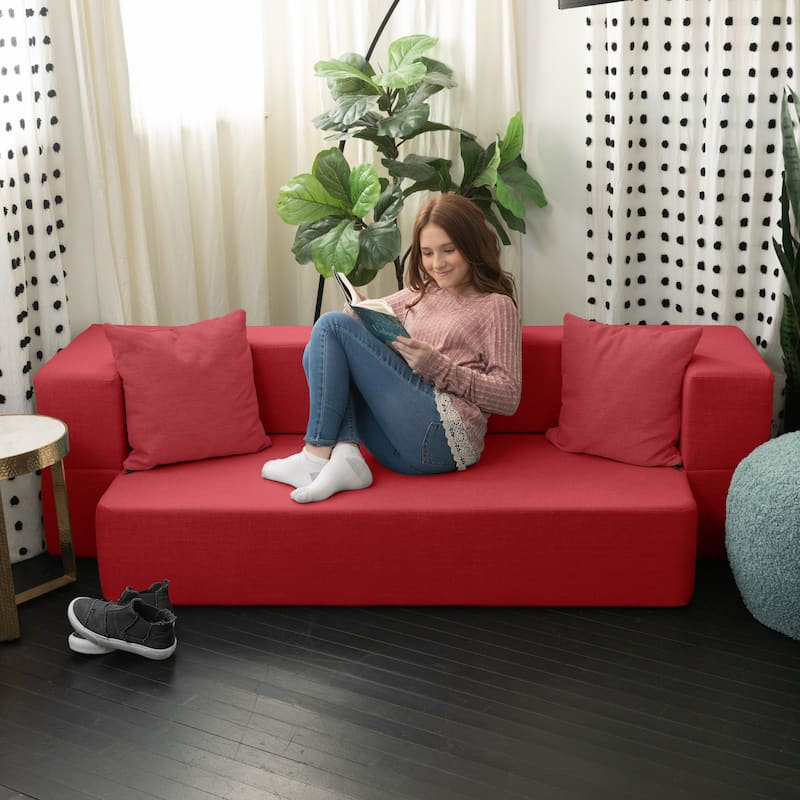 Zenzi Loveseat Twin - Convertible Couch / Twin Sleeper, Bru Smart