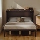 Queen Murphy Bed Cabinet with USB Charging Station, Drawers and ...