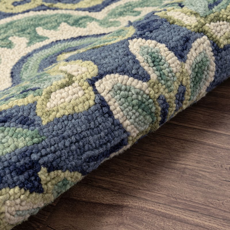 Sevita Dana Contemporary Medallion Hand-Tufted Wool Indoor Area Rug