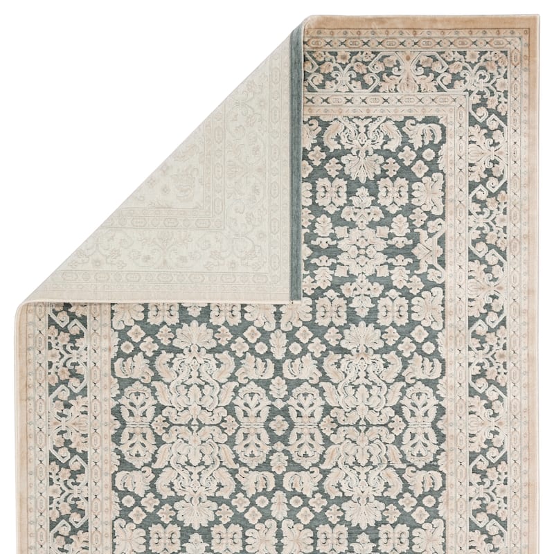 The Curated Nomad Blueberry Butte Damask Area Rug