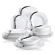 preview thumbnail 19 of 45, VEWEET Fiona Porcelain Dinnerware Set 24 Piece