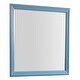 preview thumbnail 2 of 3, Offex 38 in. x 38 in. Classic Square Framed Dresser Mirror - Teal - 1"L x 38"W x 38"H