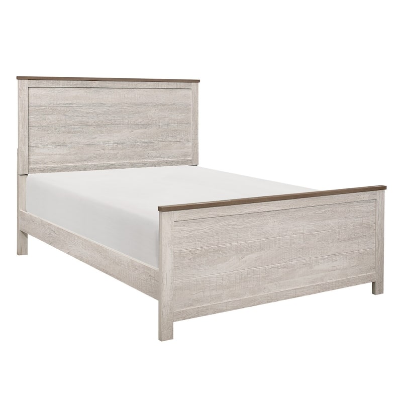 Jillene Antique White Panel Bed