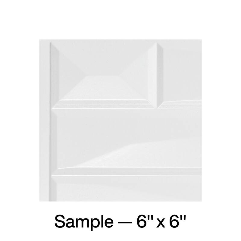 FASÄDE Vista Decorative Vinyl Backsplash Panel - 6x6 Inch Sample - Gloss White