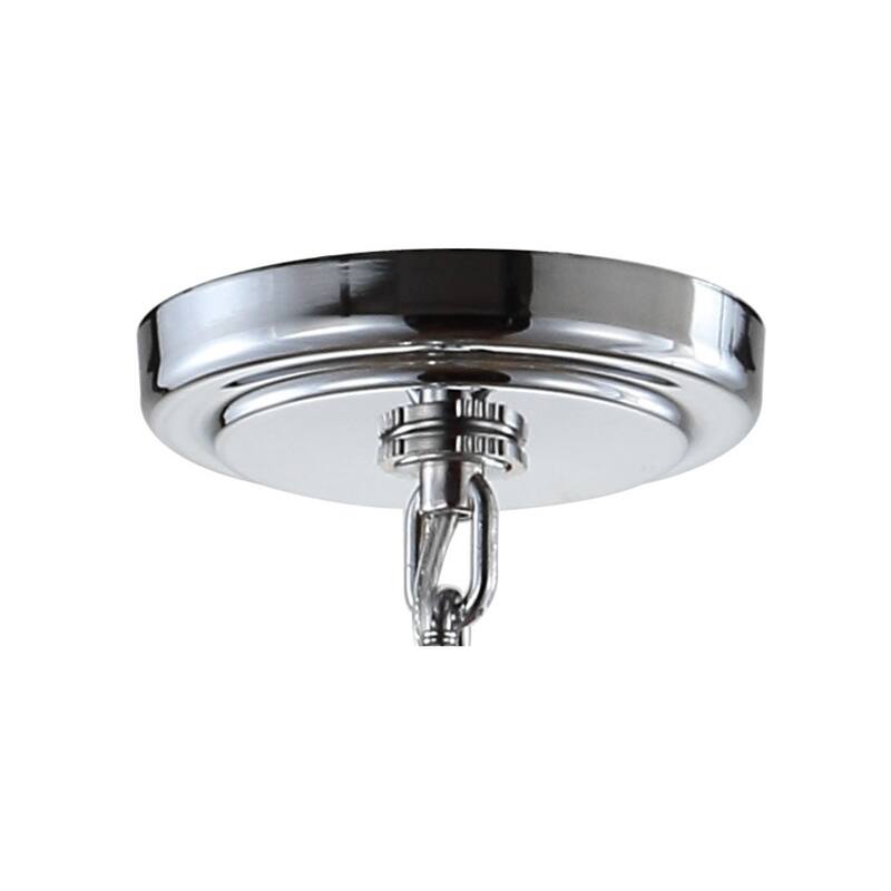 Laura 23" Crystal/Metal LED Chandelier, Chrome by JONATHAN Y