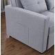 preview thumbnail 6 of 16, Zoey Linen Convertible Sleeper Loveseat with Side Pocket
