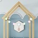 preview thumbnail 4 of 16, Twin House-shaped Roof Headboard Floor Bed (without slats) for Small Space, Living Room, Bedroom, Apartment
