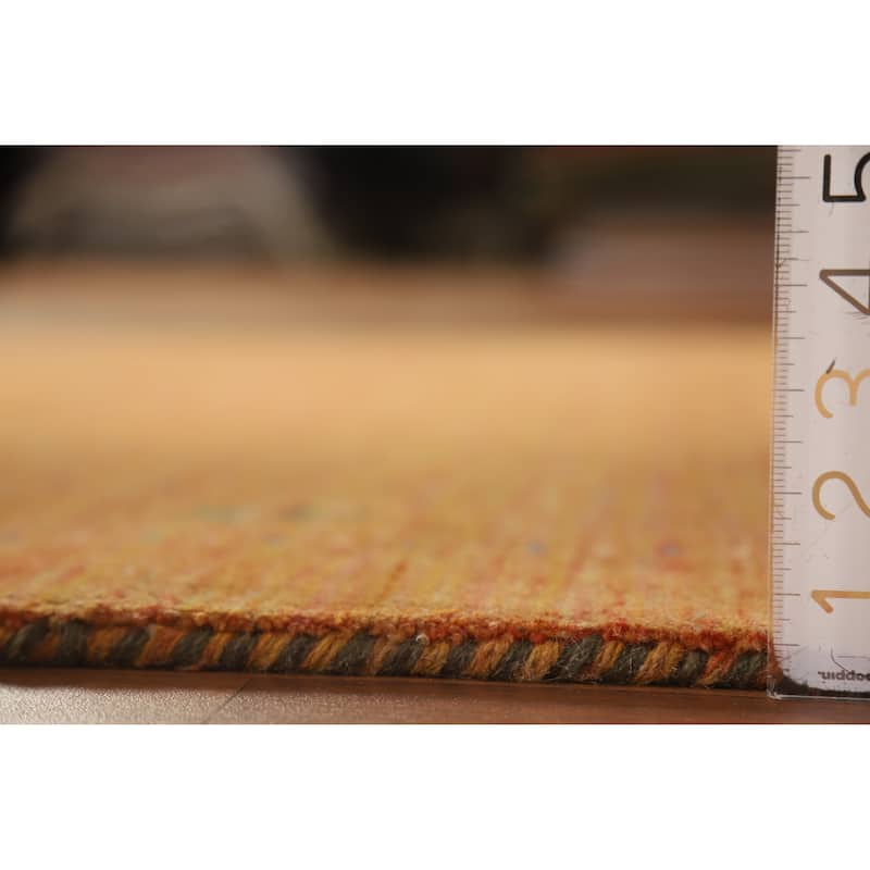 Hand Knotted Oriental 100% Wool Carpet Tribal Tribal Oranges & Rust Gabbeh Area Rug - 7' 8'' X 4' 11''