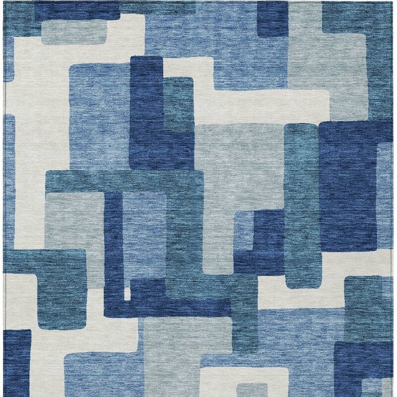 HomeRoots Abstract Transitional Rectangle Outdoor Rug