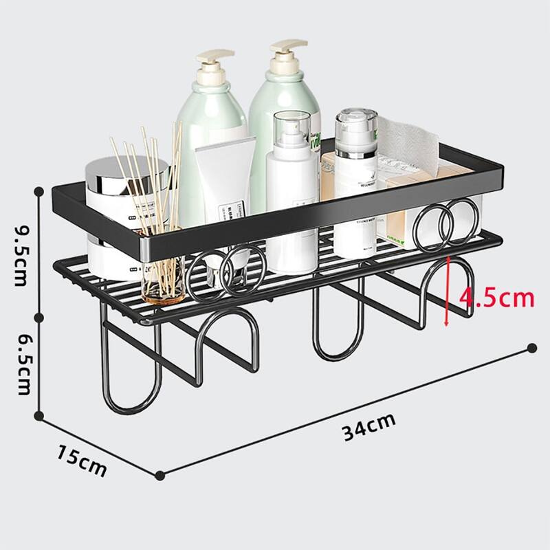 Over The Toilet Storage Shelf, Large Capacity Bathroom Storage Organizer, Punch-Free Metal Home Storage Rack