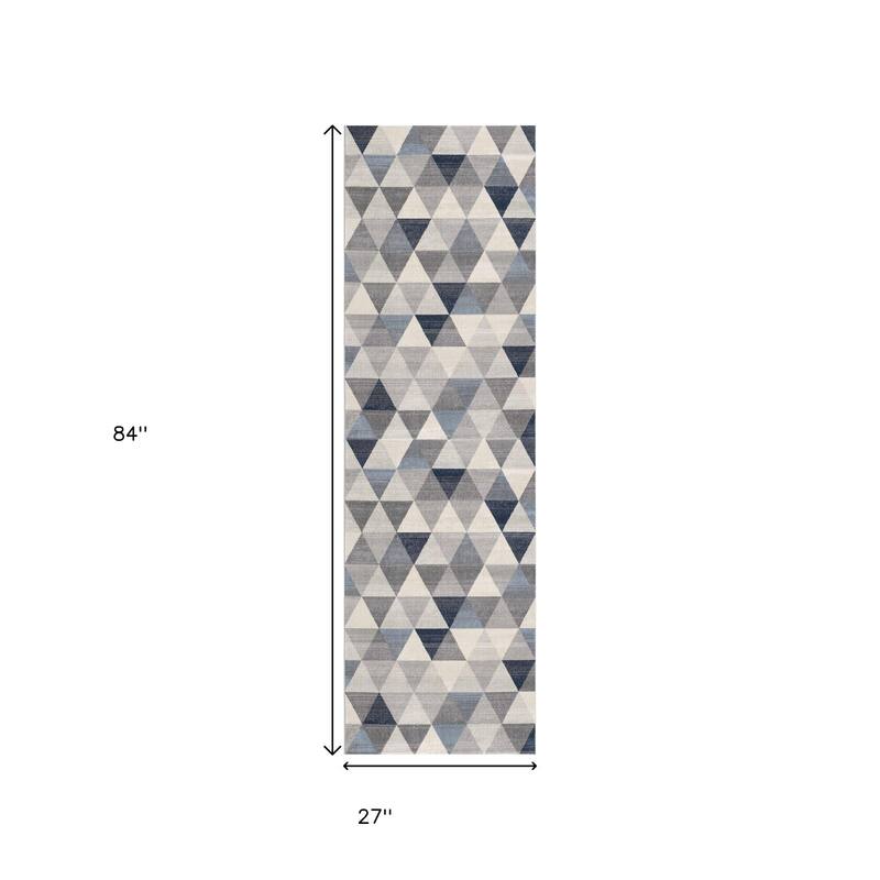 HomeRoots Geometric Coastal Runner Area Rug