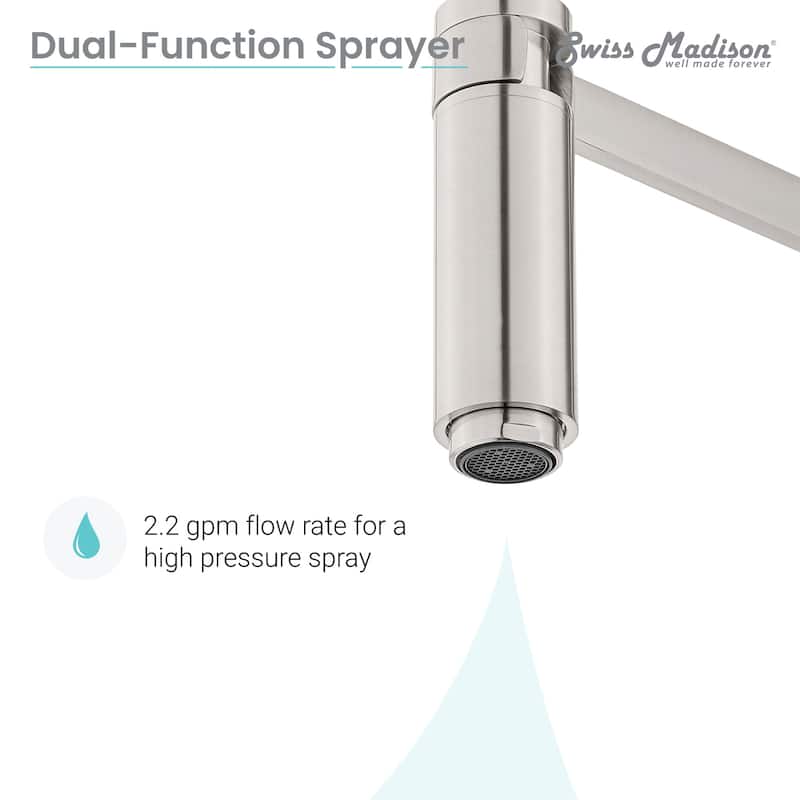 Swiss Madison SM-KF75 Troyes 1.5 GPM Single Hole Pre-Rinse Pull Down