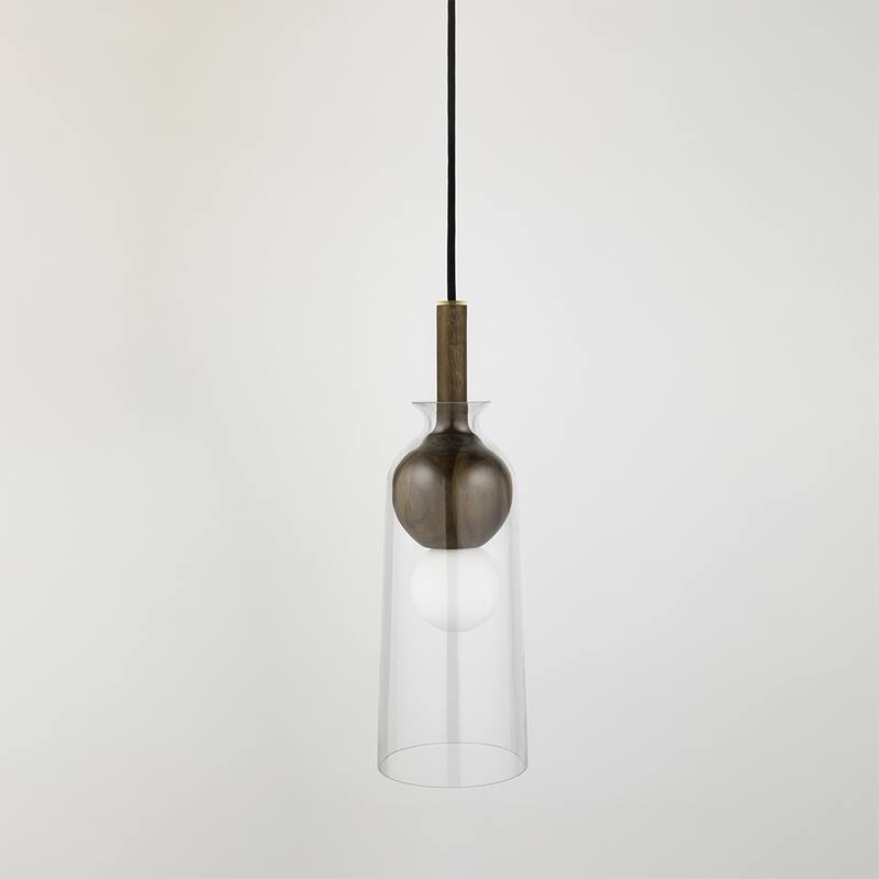 Carbon Loft Bonnevie 1-light Pendant with Clear Glass