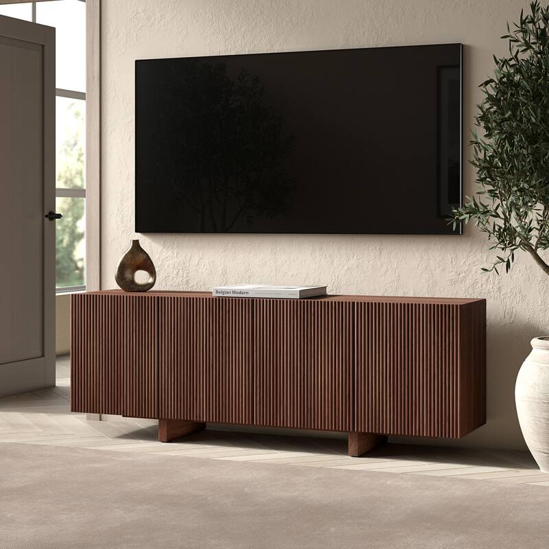 Fluted Stand Harold Rectangular Fluted TV Stand for TV's up to 75