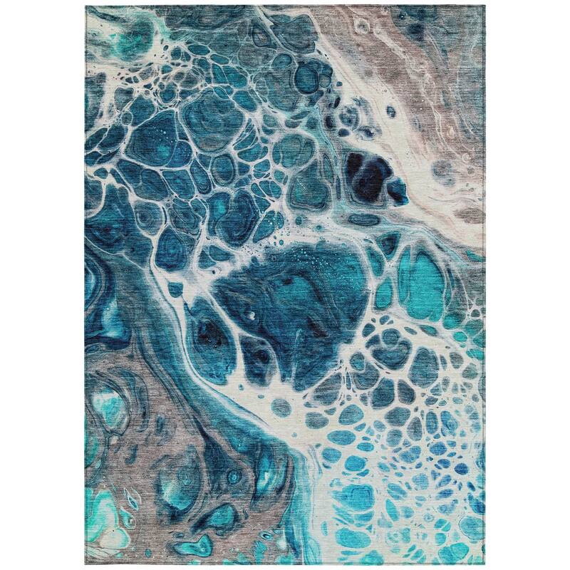 HomeRoots Nautical Transitional Rectangle Outdoor Rug