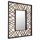 preview thumbnail 4 of 4, Teak Branch Beveled Rectangular Wall Mirror - 56" - Walnut Brown
