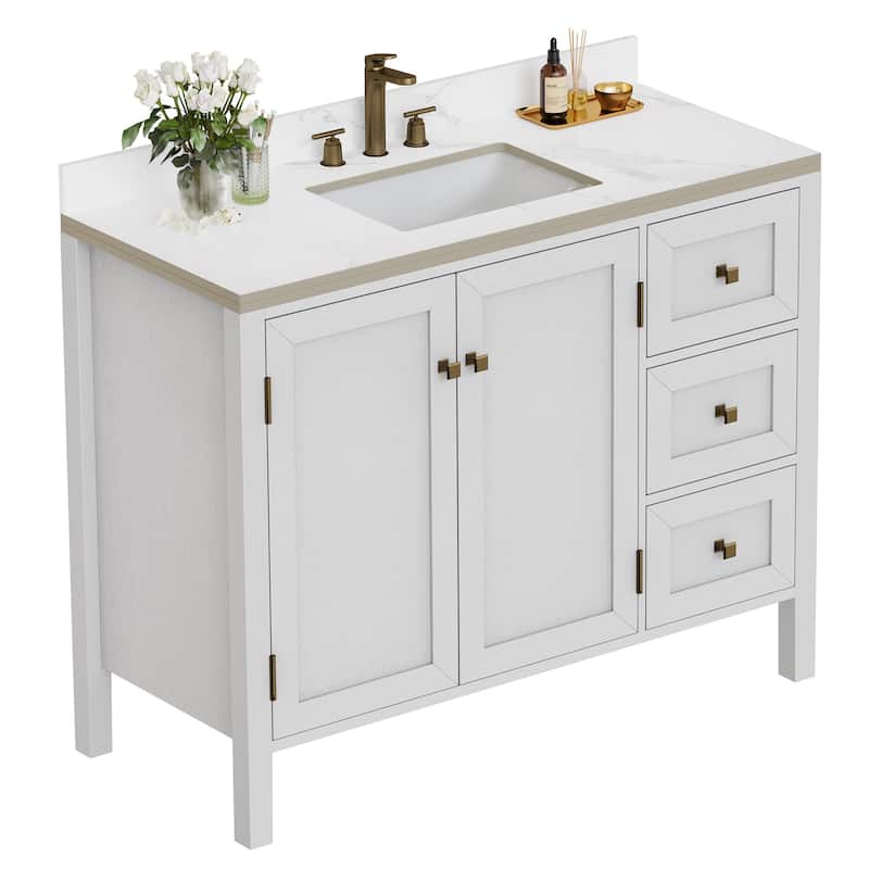 Moasis 36"/40"/ 47" Bathroom Vanity Cabinet with Sink