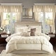 preview thumbnail 17 of 65, Madison Park Essentials Loretta 24-Piece Room in a Bag with Window Panels and Sheet Set Ivory - California King