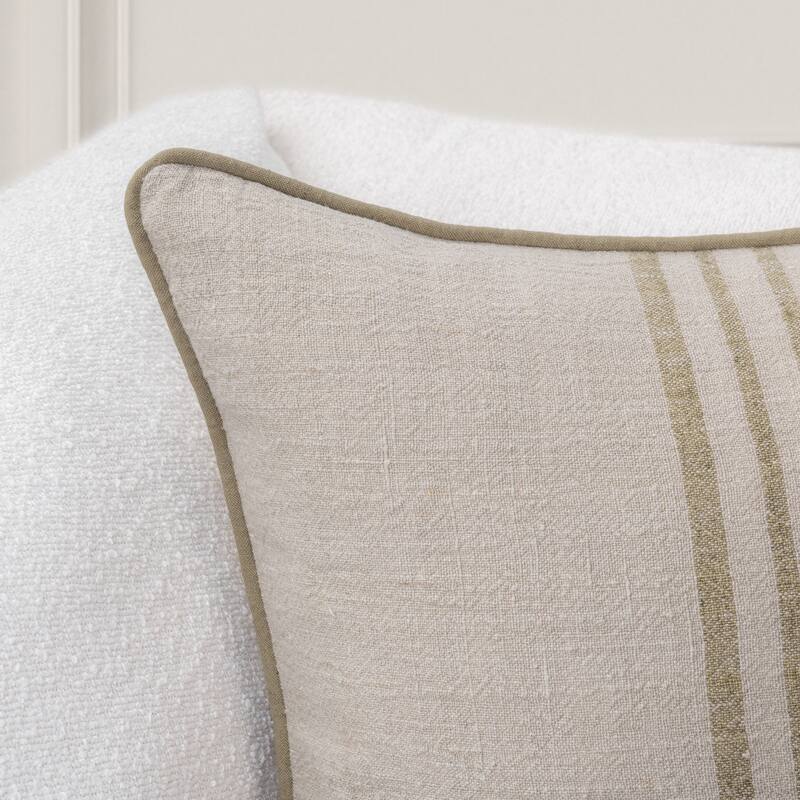Villa by Classic Home Newport Linen Fabric Throw Pillow