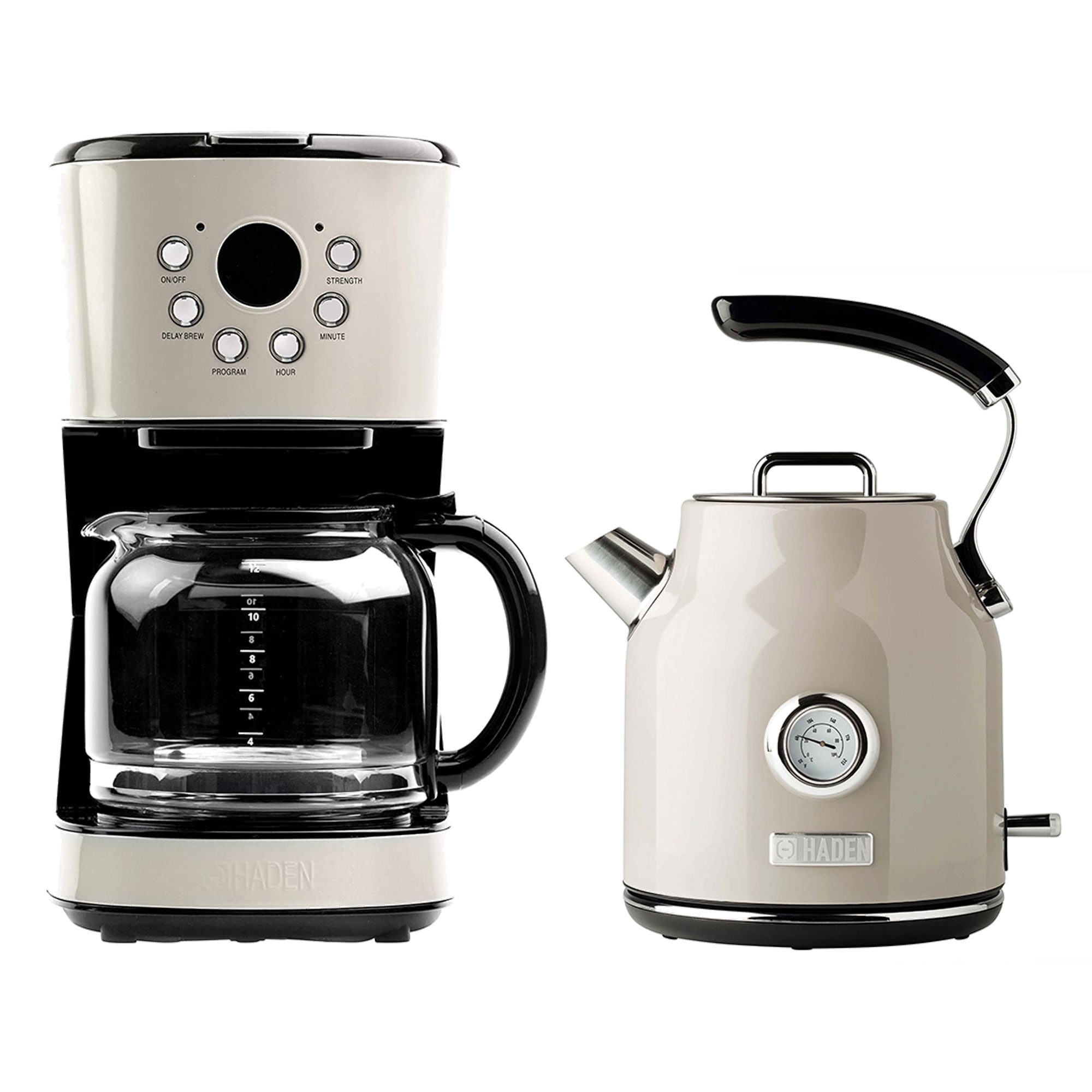 Haden Retro Style 12 Cup Coffee Maker Machine with Dorset 1.7L Electric Kettle - 5