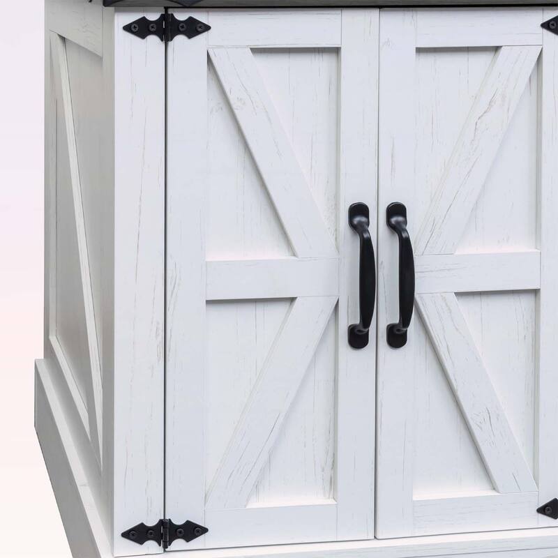 Farmhouse End Table with Charging Station