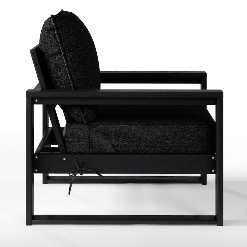 Endless Patio Deep Seating Club Chair with Black Frame (Set of 2)