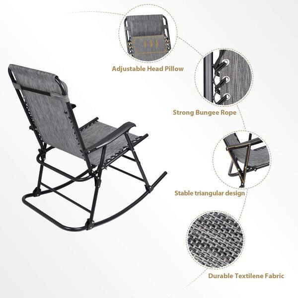 Homall Patio Rocking Chair Zero Gravity Chair Outdoor Folding Recliner Foldable Lounge Chair Outdoor Pool Chair On Sale Overstock 33098409