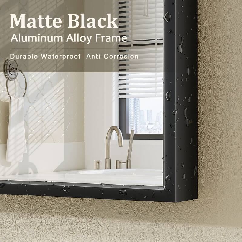Arch High-Strength Tempered Glass and Aluminum Alloy Framed French Cleat Mounted Wall Mirror