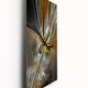 preview thumbnail 3 of 6, Designart 'Symmetrical Yellow Fractal Flower' Modern wall clock