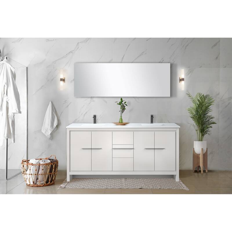 Lafarre Bath Vanity Quartz Top, Sink and Gun Metal Faucet