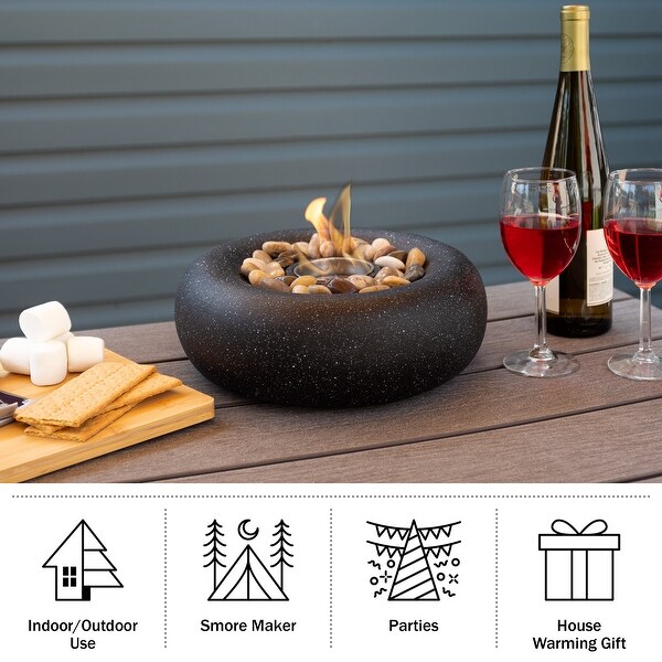 Pure Garden Bioethanol or Rubbing Alcohol Smokeless Tabletop Fire