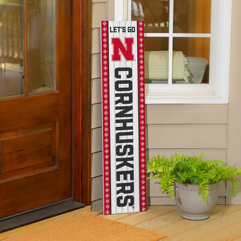47" Double Sided Seasonal Porch Leaner, University of Nebraska - 47" x 11.25"