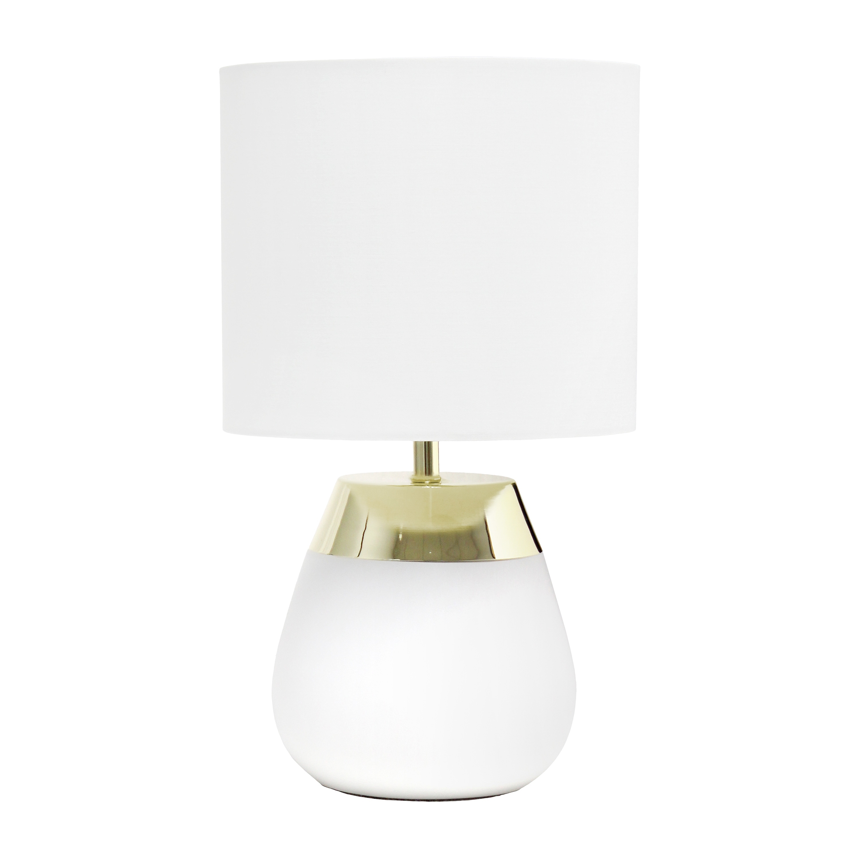 14" Two Toned Metallic Beside 4 Setting Touch Table Lamp