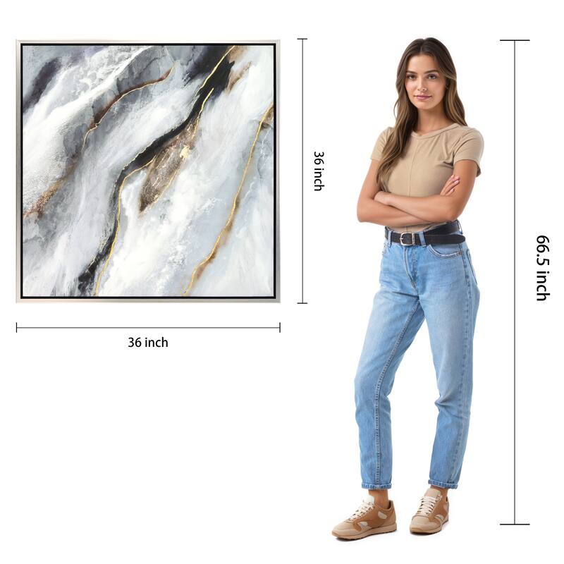 Flood Textured Metallic Hand Painted Framed Wall Art by Martin Edwards