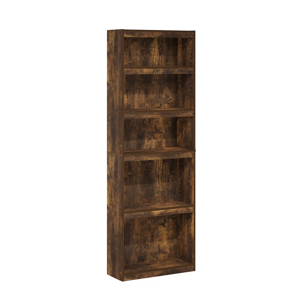 71.1 in. Tall Pine Wood 5-Shelf Bookcase