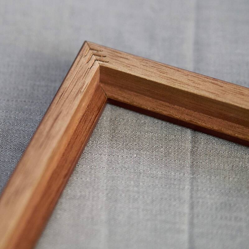 24x11 Frame Brown Mahogany Solid Wood Picture Frame Includes UV