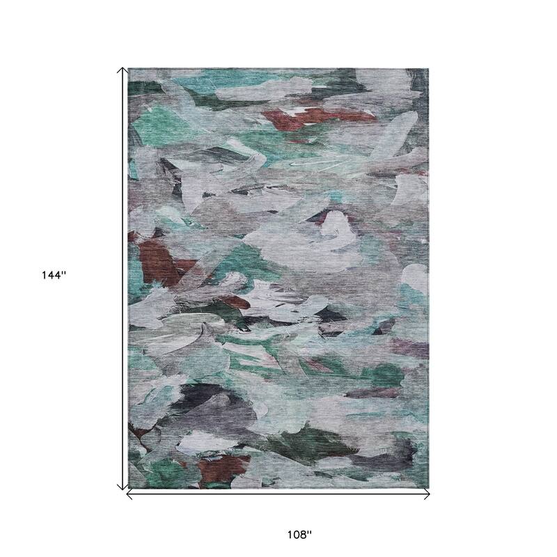 HomeRoots Abstract Transitional Rectangle Outdoor Rug
