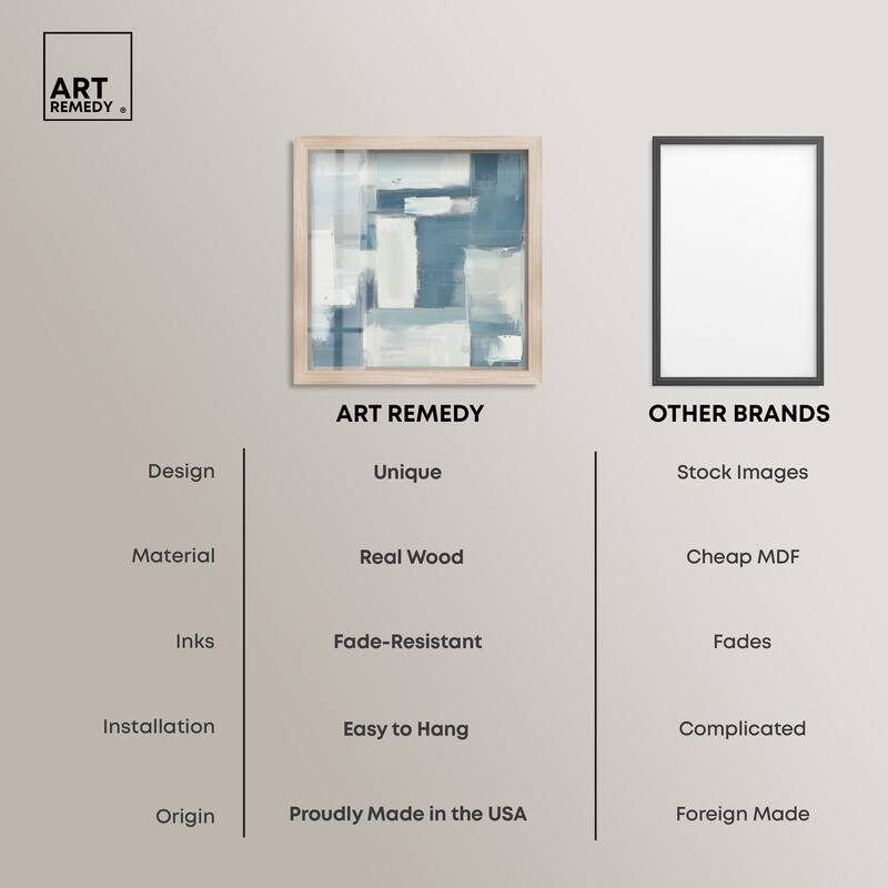 Deconstructed Blue III Shadowbox by Art Remedy