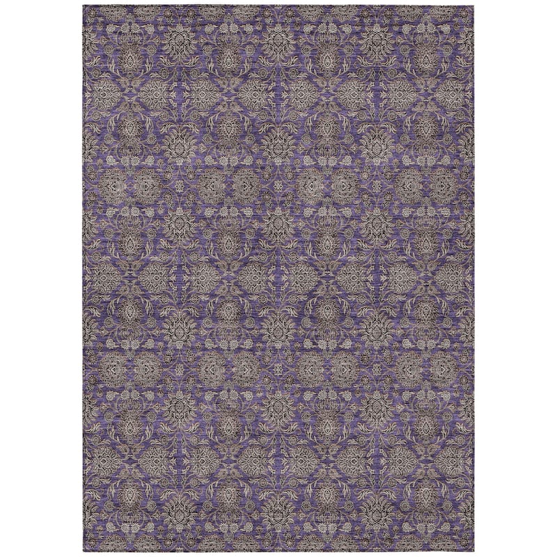 HomeRoots Floral Transitional Rectangle Outdoor Rug
