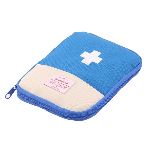 Outdoor Camping Portable Rectangle Shape First Aid Kit Medic Rescue Bag Blue