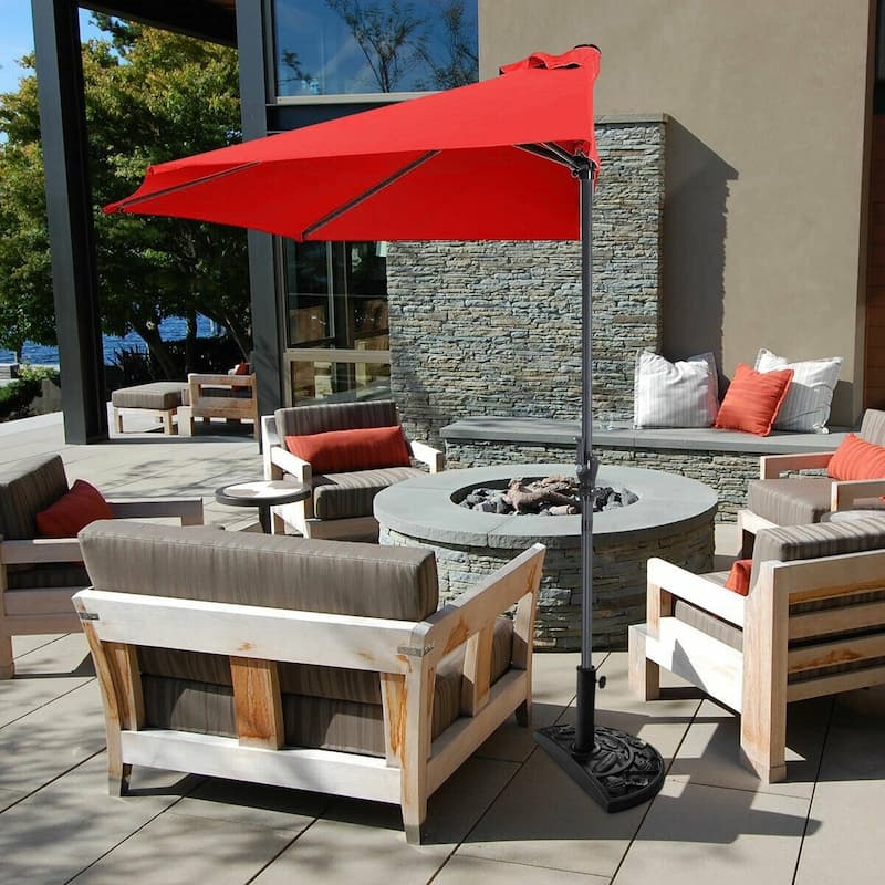 9' Half Round Patio Umbrella Sunshade