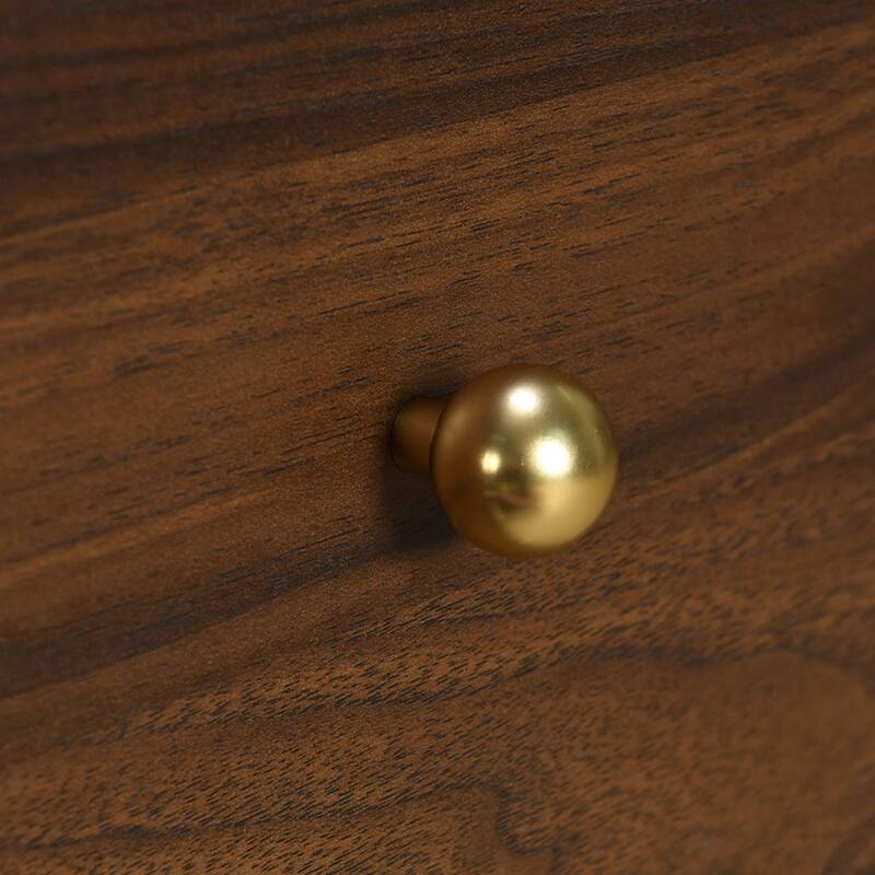 Anza Walnut 2-drawer Nightstand Bedside Table