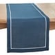preview thumbnail 6 of 6, Classic Border Design Table Runner Navy Blue
