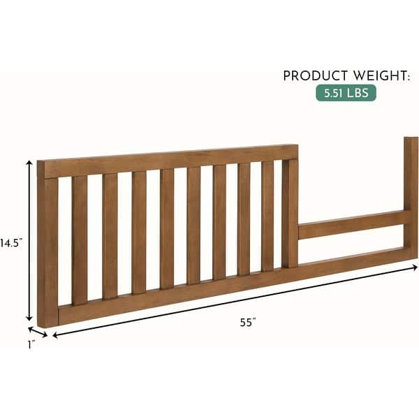 dimension image slide 0 of 2, Evolur Convertible Crib Toddler Guard Rail