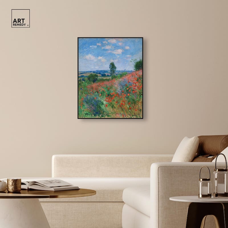 Blanket of Poppies II Canvas by Art Remedy