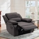 preview thumbnail 34 of 79, Vegan Leather Upholstered Push Back Manual Recliner Chair