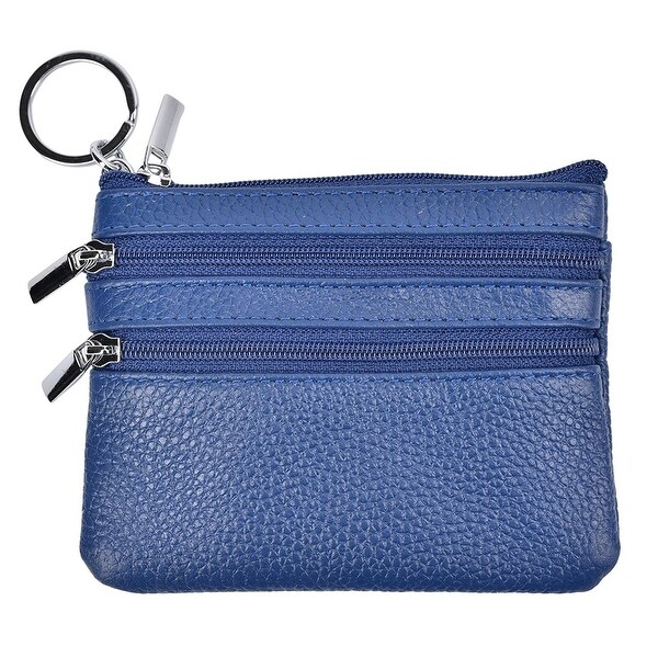 Shop Womens Mini Coin Purse Wallet Genuine Leather Zipper Pouch With Key Ring - Free Shipping On ...