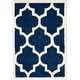 preview thumbnail 28 of 66, SAFAVIEH Handmade Chatham Elia Modern Moroccan Wool Rug 2' x 3' - Dark Blue/Ivory - Rectangle